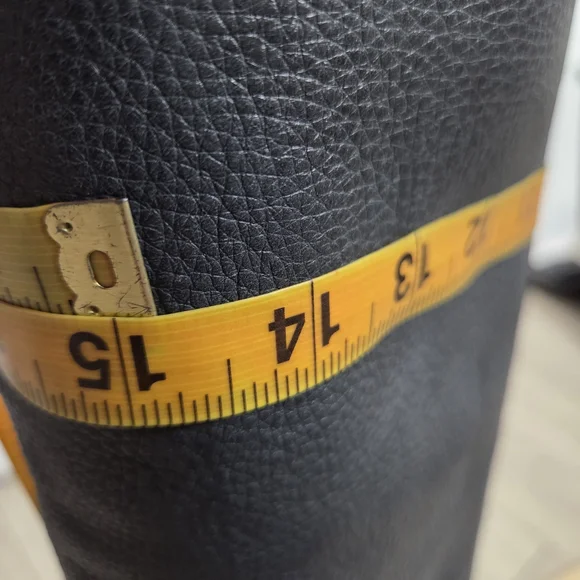 FREE PEOPLE Essential Boots 36 / 6 Washed Out Black Leather Tall Block Heel Boho - Picture 15 of 16